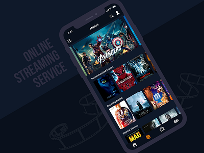 MovieStream mobile app mobile application mobile ui movie app streaming app ux ux design