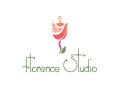 Florence Studio boutique damn perfect fashion hanger indian wear logo minimal monogram saree tulip typography womenwear