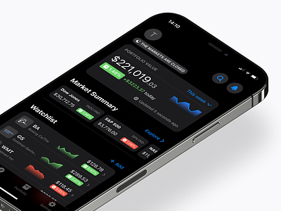 Stock Trading App Concept app design home ios mobile stock trading ui user experience user experience design user interface design ux