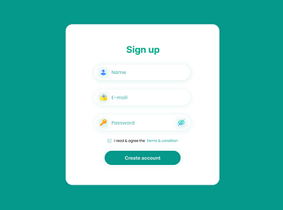 Sign Up page design ui ux