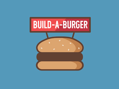 Build A Burger Logo illustration logo type typography
