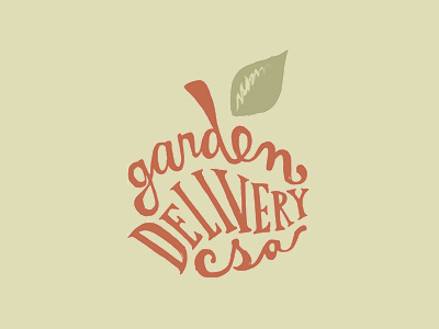 Garden Delivery CSA Logo hand lettering handmade illustration lettering logo type typography