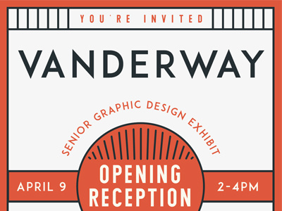 Vanderway Design Gallery Invitation invitation lettering poster retro type typography vintage