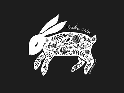 Take Care Rabbit Illustration