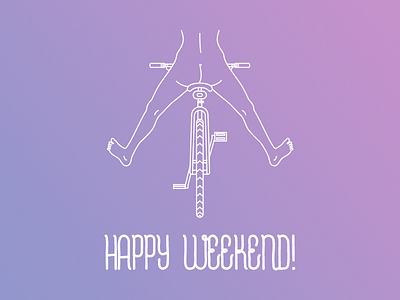 Happy Weekend! character flat illustration line profile typography ui ux