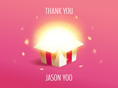 Thank you, Jason Yoo! box debut dribbble illustration invitation thanks thankyou