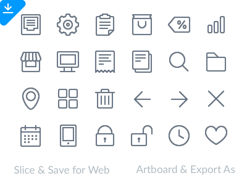 Icons Templates document download free freebie icon icons line photoshop psd setting shop templates