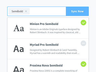 Search fonts badge button clean font form input list search semibold sync tag ui