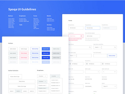 Spoqa UI Kit button clean download dropdown form guidelines input kit modal psd table ui