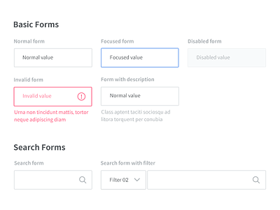 Form Style button clean dropdown form guidelines input kit ui