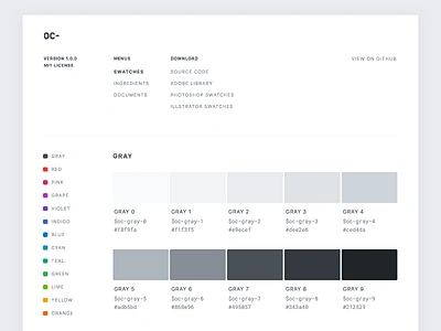 Open color website color colors opencolor scheme swatches ui web