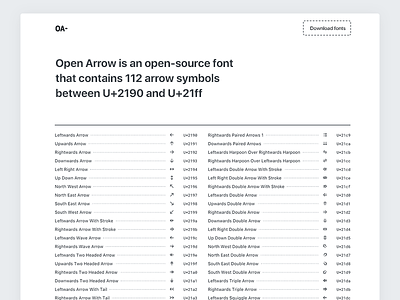 Open Arrow Website