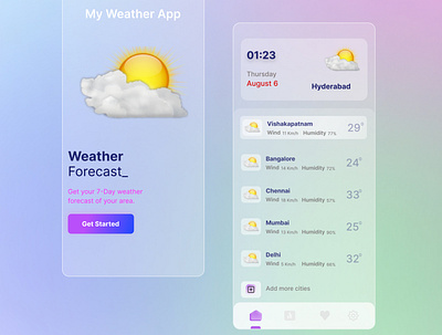 My weather App figma graphic design ui weather app