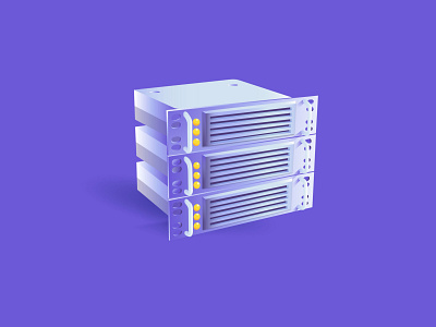 Dedicated Server art branding clean design illustration minimal purple server simple ui ux vector webhosting