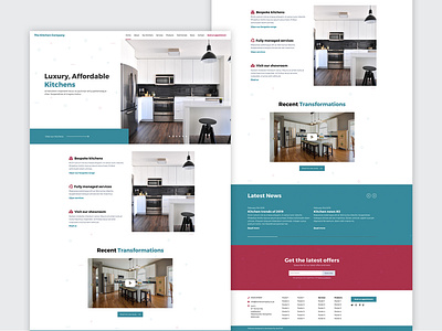 Kitchen Homepage branding clean design homepage kitchen modern property ui design ux ui ux design web design xd