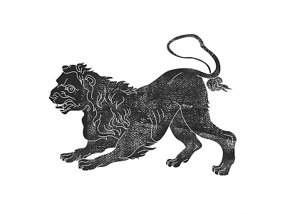 Leo animal black and white dark horoscope illustration leo light lion texture