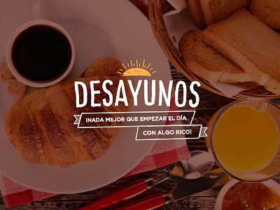 Desayunos (Breakfast banner) breakfast illustration
