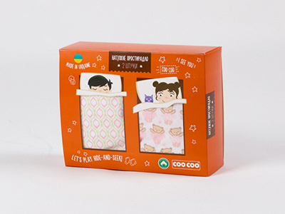Bed Linen Packaging baby bedclothes character children clothes illustration infant kids packaging