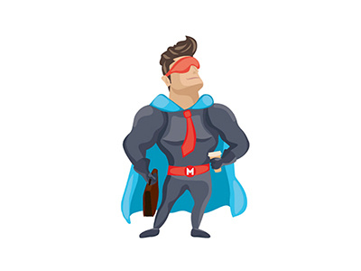 Superhero Character character design employee hero illustration site super