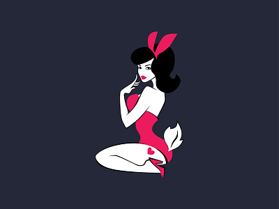 Pin-up girl girl identity illustration logo pin up sex shop symbol woman