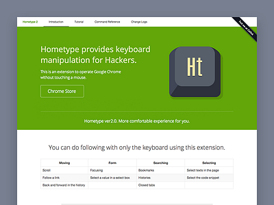 Hometype GitHub Page design githubpage site ui webdesign website