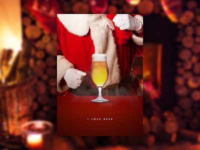 I love beer. beer christmas graphic photoshop santa