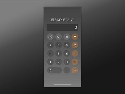#DailyUI No. 004 calculator dailyui numbers simple ui