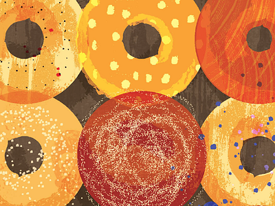 Bagel Illustration adobe illustrator bagel food illustration