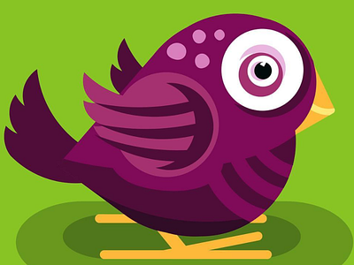 Finch Purple adobe illustrator bird chirp feathers graphic design illustration vector