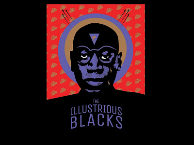 The Illustrious Blacks Screen Print WIP illustration ufo vector