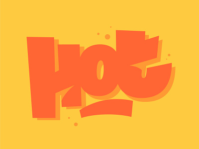 Hot! design flat graphic design illustrator lettering type typography vector