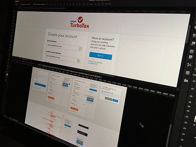 TurboTax Auth. Experiences authentication experience intuit oii turbotax ui ux visual design widgets
