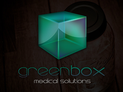 Greenbox Medical Solutions Branding 3d box branding graphic design green logo medical