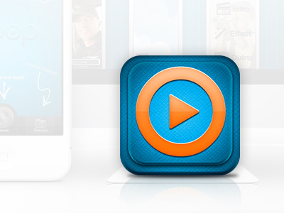 Vibop 2.0 iOS App Icon app apple icon ios iphone user interface vibop video