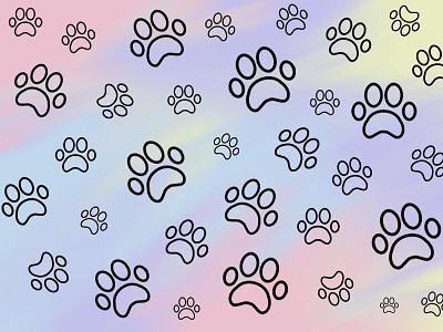 Pastel paw print