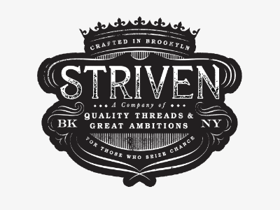 Striven 2 badge chad smith design identity logo shield
