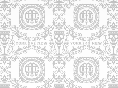 Studio Pattern detail monogram new york ornate pattern skull wallpaper