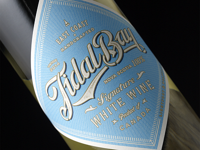 Tidal Bay wines bottle custom lettering label lettering logotype packaging wine