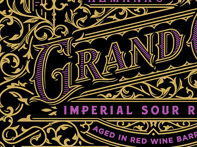 Wine Design (WIP) beer detailed gold lettering serif silkscreen typography wine