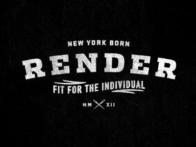 Render branding design hand lettering identity logo mark texture