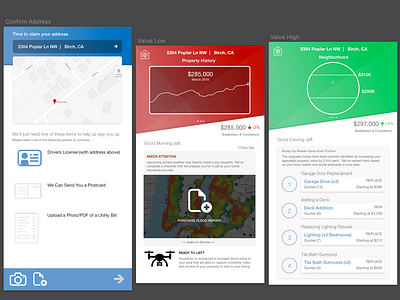 Home Value Monitoring app design illustration ui ux vector