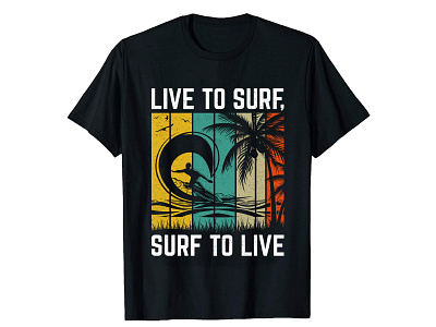 Surfing T-Shirt design animation art branding design graphic design illustration motion graphics surfing t shirt design t shirt vector