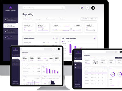 Reporting Platform - Design of a responsive Desktop-/ Tablet App