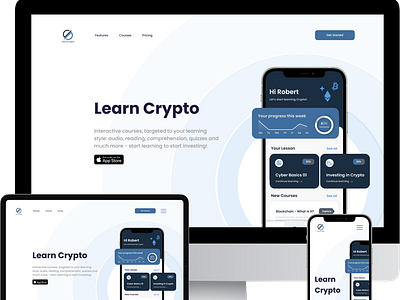 Microsite for product launch - Crypto education