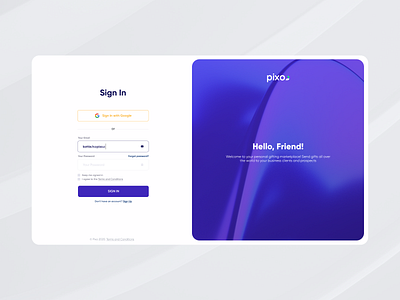 Sign In / Sign Up Screen abstract admin banner clean concept form gifting homepage landing login modern portal promo signin signup ui