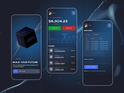 Trading Crypto Wallet - Mobile App app banking blockchain crypto cryptocurrency ethereum ico mobile money platform token trading wallet