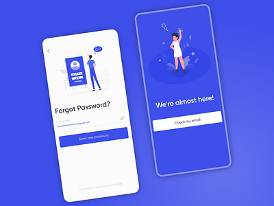 Sign In Screens - Mobile Banking App app bank banking concept finance fintech forgot password illustration mobile money personal sign in success screen wallet
