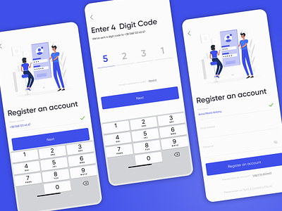Register Screens - Mobile Banking App