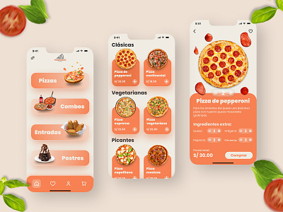 Pizza Delivery App app figma graphic design ui ux