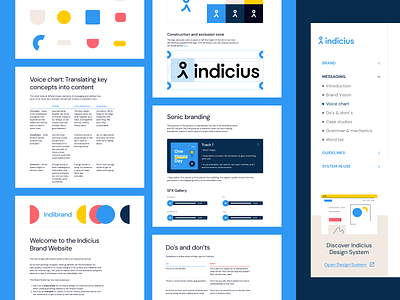 Indicius Brand Website brand brand guidelines brand manual branding design system graphic design guidelines illustration logo system ui web website
